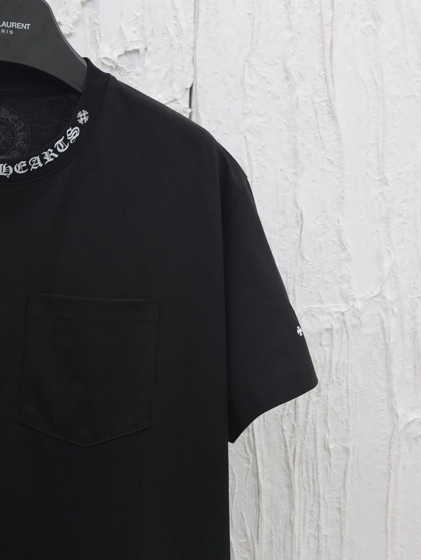 🅿️280 Chrome Hearts*/Chrome Hearts 25 new style Sanskrit letter printed short-sleeved T-shirt with collar Size: S/M/L